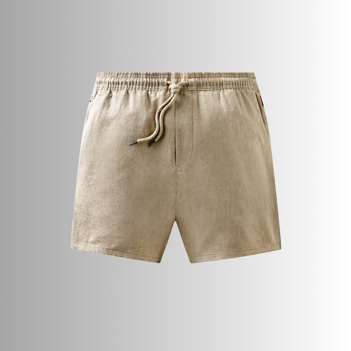 Bermuda de lino mixto para hombre — beige, detalle