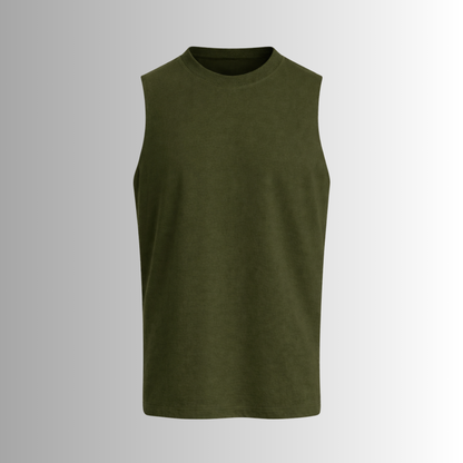 Remera sin mangas de algodón Pima para hombre